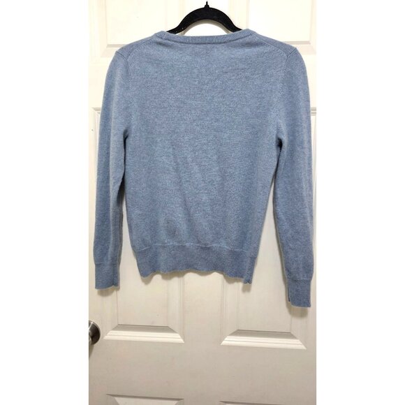 Quince Womens 100% Mongolian Cashmere Sweater Pullover Crewneck Light Blue Size - Picture 3 of 7